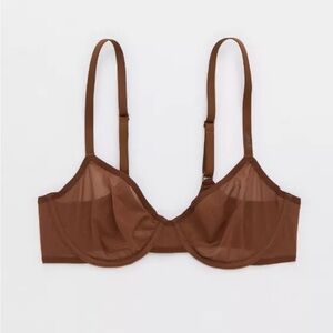 NWT BROWN MESH AERIE BRA